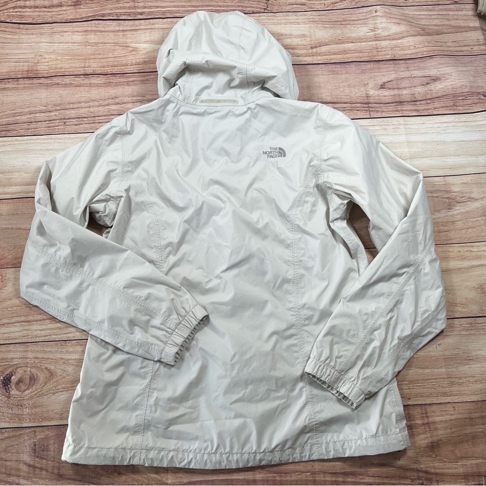 The North Face Nylon HyVent Jacket Hooded White/Ivory Women’s Large Flaw* - Picture 11 of 13